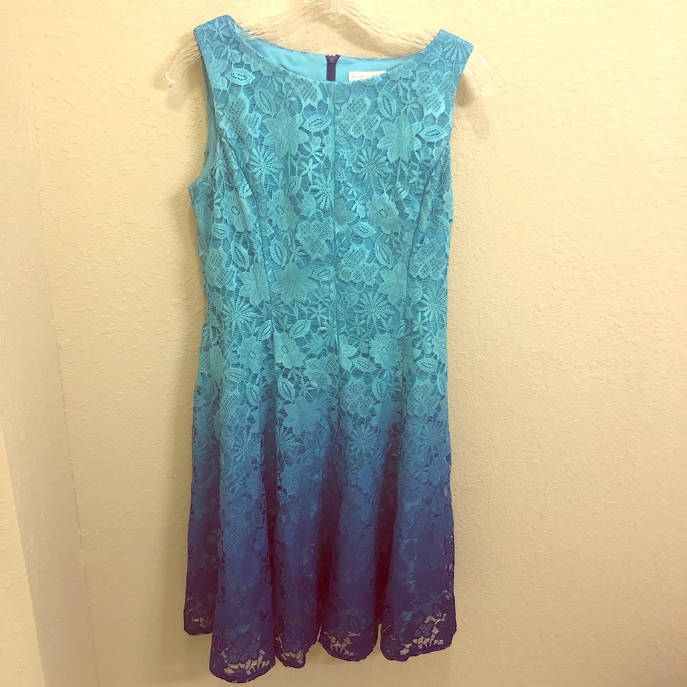 Ombré Blue Lacey Dress